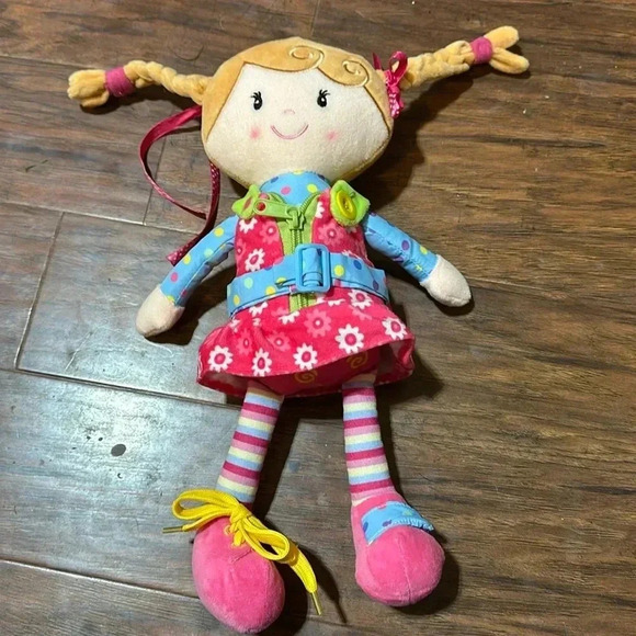 Snuggle Stuffs Sugar Snap Plush Learn to Dress Doll for toddler Emma-15 inch - Picture 1 of 4